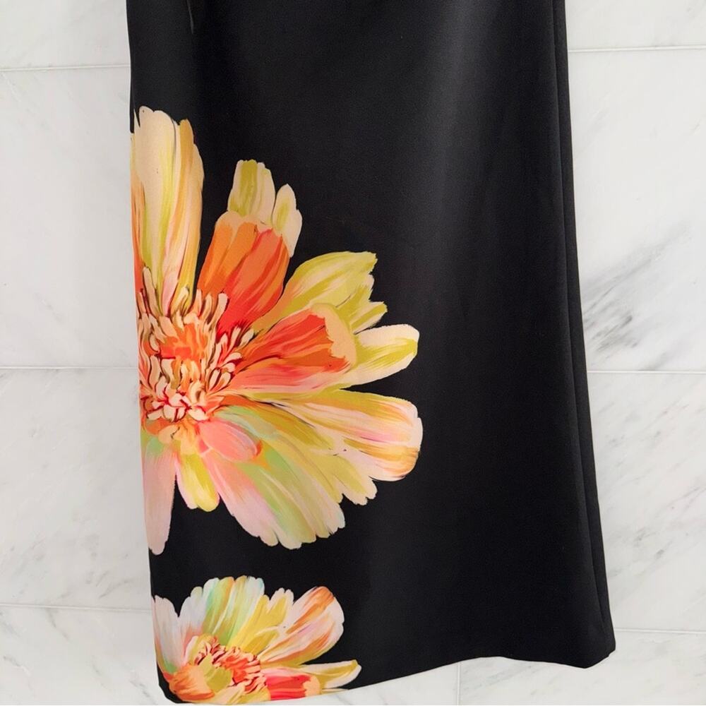 Black Halo Dolan One-Shoulder Gown Black Bursting Bloom 4 - Picture 15 of 16
